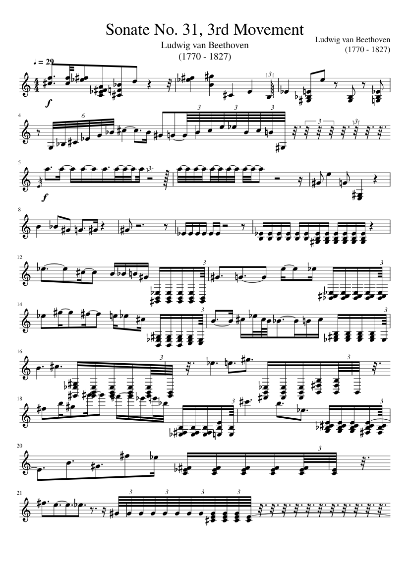 Sonate No. 31, 3rd Movement slide, Image 1