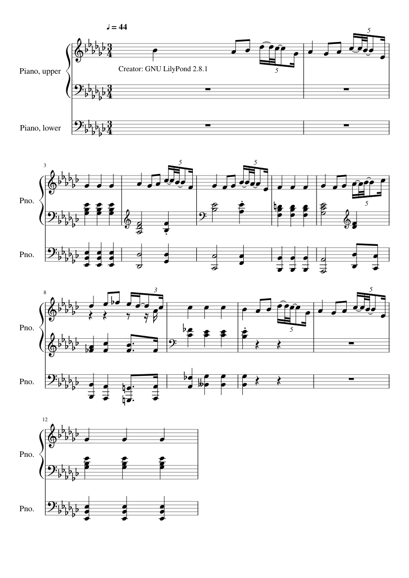 Prlude Opus 16 No.4 slide, Image 1