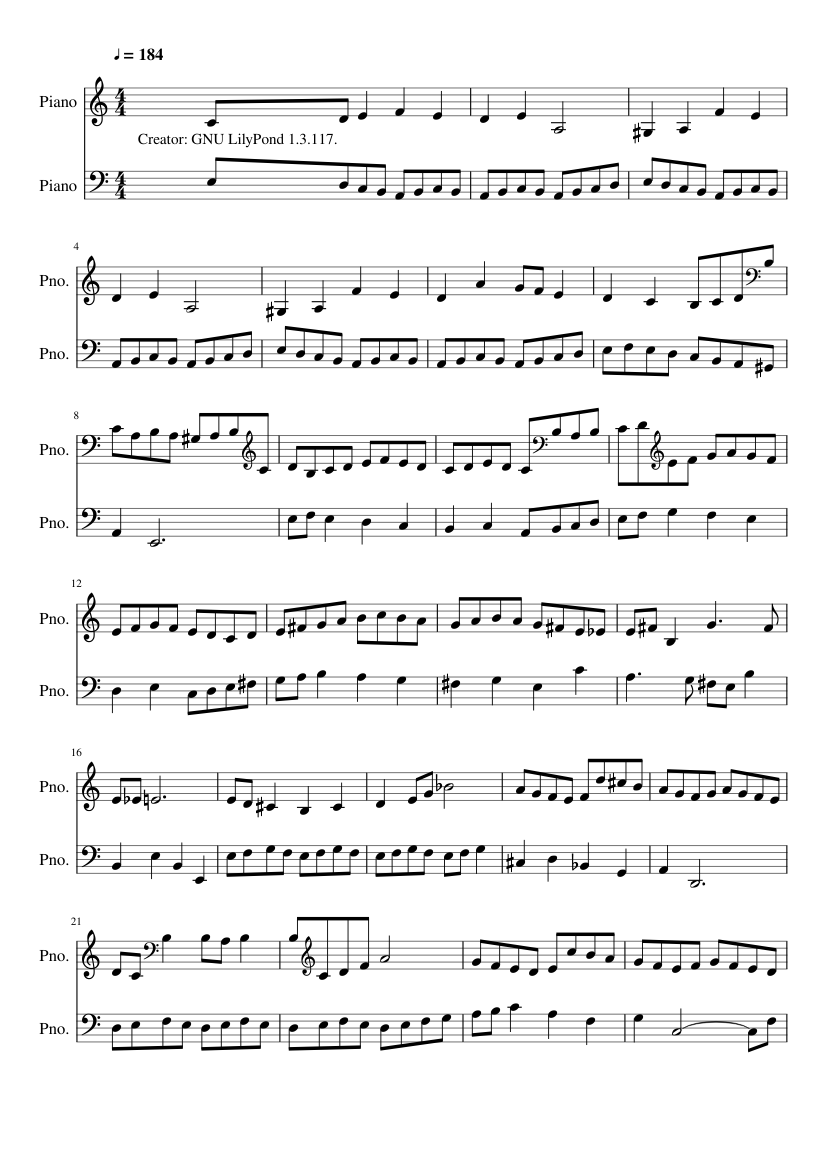 English Suite I: Bourree II slide, Image 1