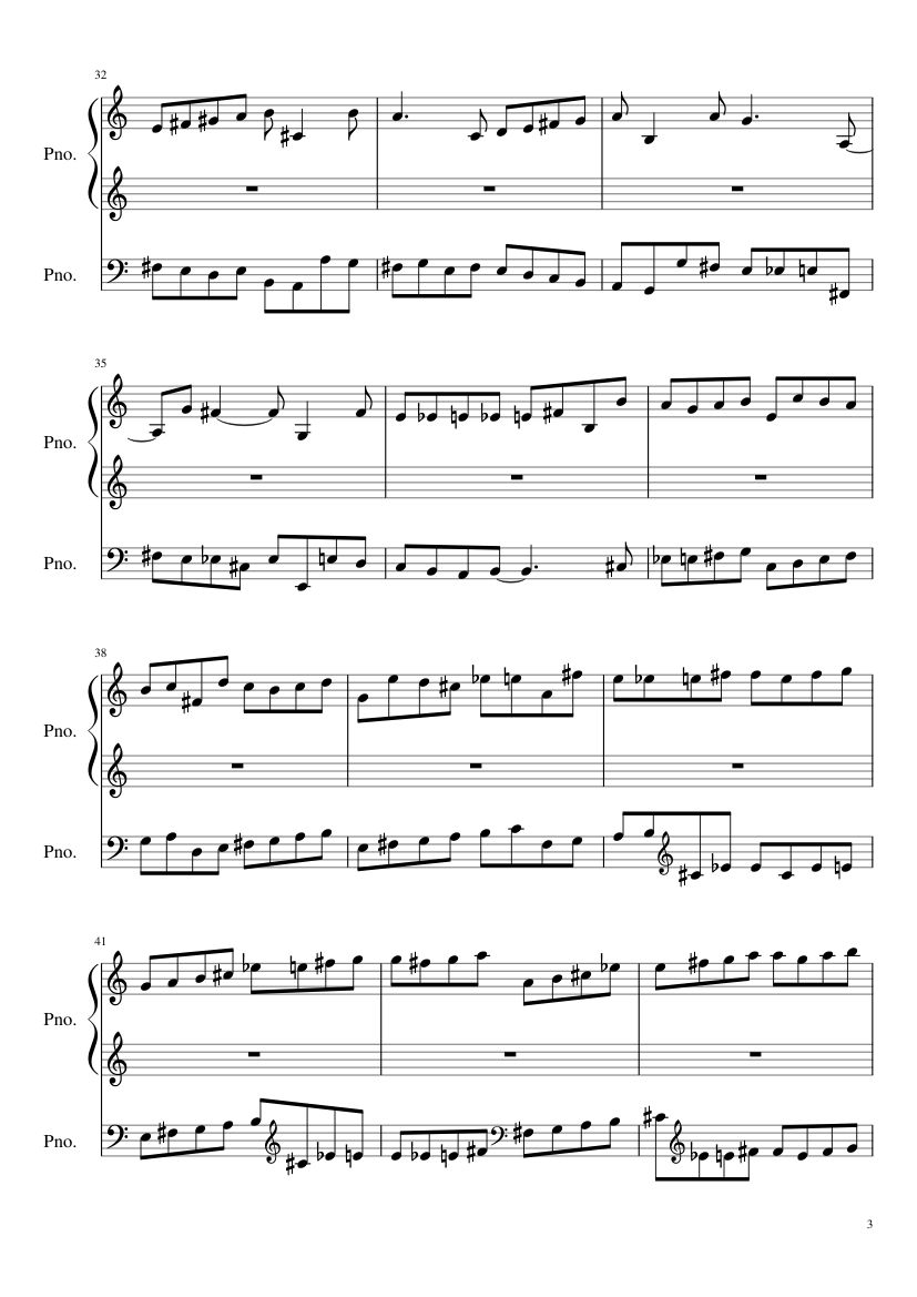 English Suite II: Gigue slide, Image 3