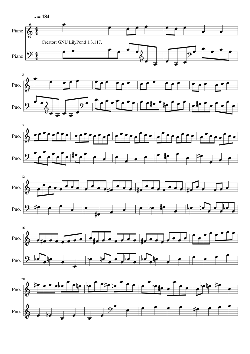 English Suite II: Bourree I slide, Image 1