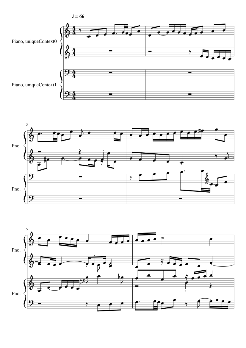 The Well-Tempered Clavier I, Fuga I slide, Image 1