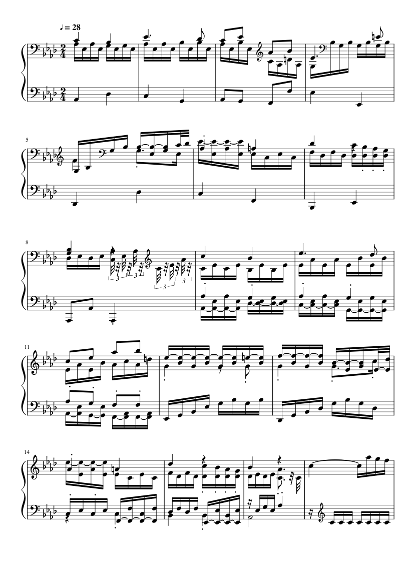 Adagio Cantabile from Sonate Pathetique Op.13 slide, Image 1