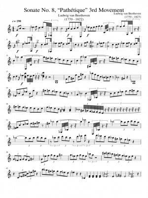 Click me to view sheet: Sonate No. 8, “Pathétique” 3rd Movement
