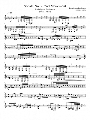 Click me to view sheet: Sonate No. 2, 2nd Movement
