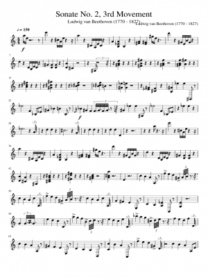 Click me to view sheet: Sonate No. 2, 3rd Movement