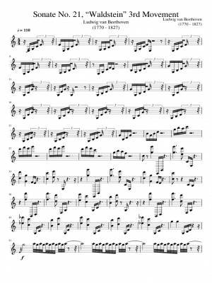 Click me to view sheet: Sonate No. 21, “Waldstein” 3rd Movement