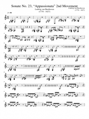 Click me to view sheet: Sonate No. 23, “Appassionata” 2nd Movement