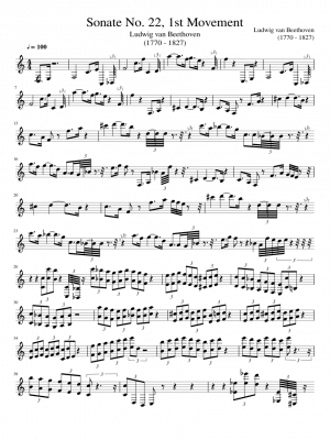Click me to view sheet: Sonate No. 22, 1st Movement