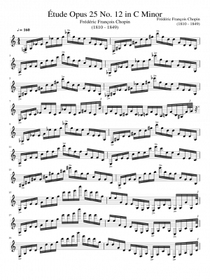 Click me to view sheet: Étude Opus 25 No. 12 in C Minor