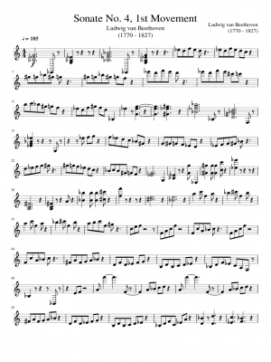 Click me to view sheet: Sonate No. 4, 1st Movement