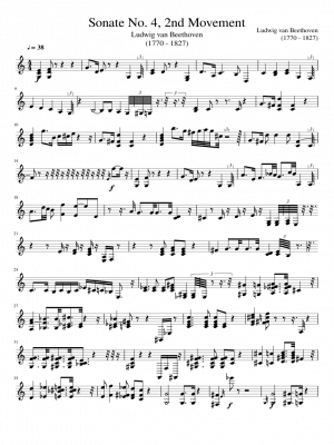 Click me to view sheet: Sonate No. 4, 2nd Movement