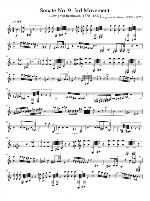 Click me to view sheet: Sonate No. 9, 3rd Movement