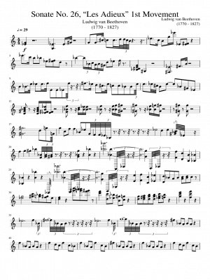 Click me to view sheet: Sonate No. 26, “Les Adieux” 1st Movement