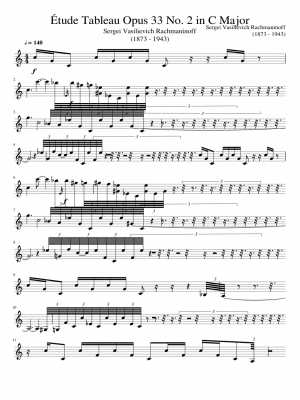Click me to view sheet: Étude Tableau Opus 33 No. 2 in C Major