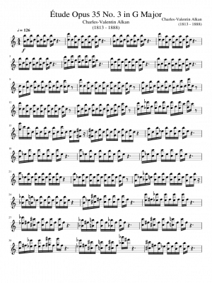 Click me to view sheet: Étude Opus 35 No. 3 in G Major