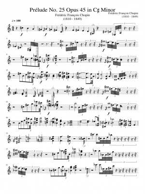 Click me to view sheet: Prélude No. 25 Opus 45 in C♯ Minor