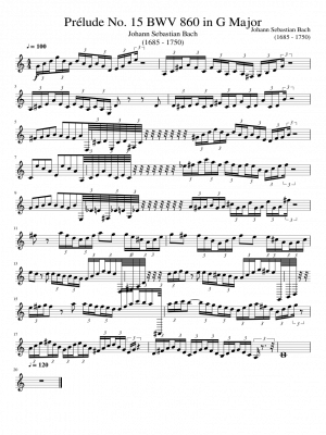 Click me to view sheet: Prélude No. 15 BWV 860 in G Major