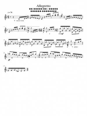 Click me to view sheet: Allegretto From 2 Part in F-dur