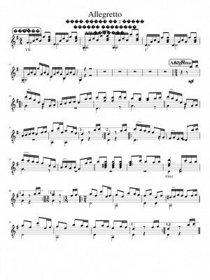 Click me to view sheet: Allegretto From 2 part in G-dur