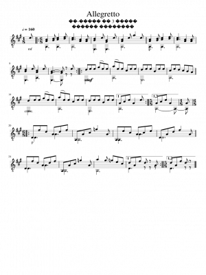 Click me to view sheet: Allegretto from 3 part in A-dur