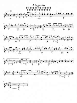 Click me to view sheet: Allegretto from 3 part in D-dur