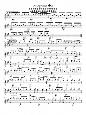 Click me to view sheet: Allegretto №2 from 2 part in A-dur