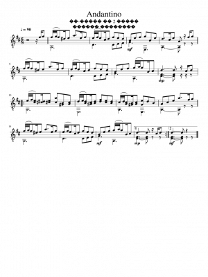 Click me to view sheet: Andantino From 2 Part in D-dur