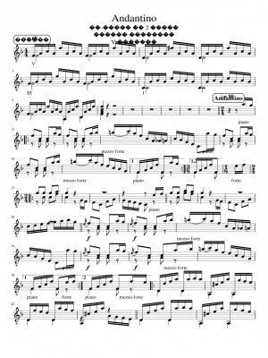 Click me to view sheet: Andantino From 2 Part in F-dur