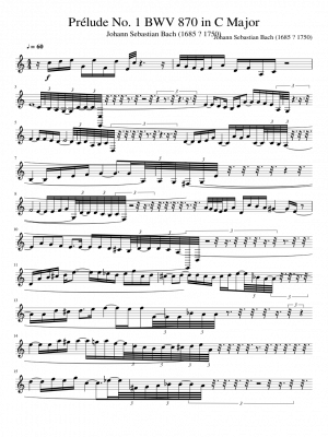 Click me to view sheet: Prélude No. 1 BWV 870 in C Major