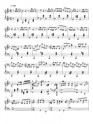 Click me to view sheet: Symphony for Piano Solo in D-la (First Movement)