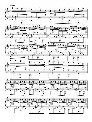 Click me to view sheet: Etude No 14 in A minor (thirds)