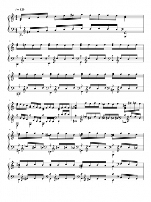 Click me to view sheet: Etude No 04 in C major (thirds)