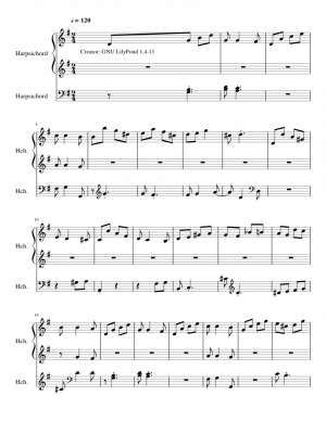 Click me to view sheet: Sonate II, III - Presto