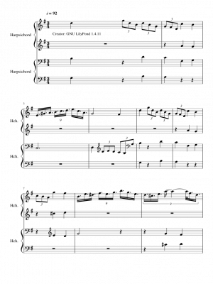 Click me to view sheet: Sonate I, II - Menuetto