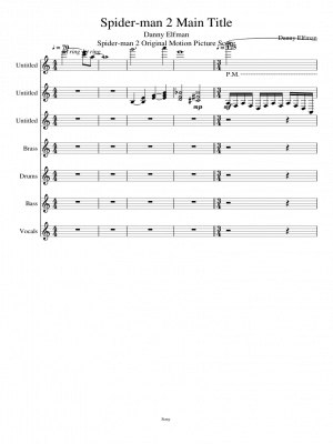 Click me to view sheet: Spiderman Main Title