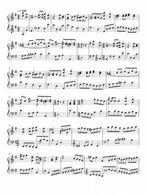 Click me to view sheet: Gavotte, BWV 816