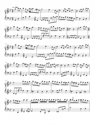 Click me to view sheet: Gavotte I, BWV 808