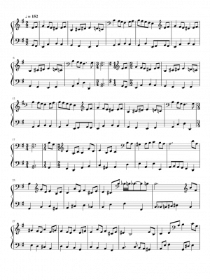 Click me to view sheet: Bouree, BWV 996