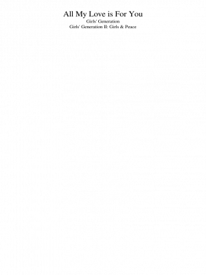 Click me to view sheet: All My Love Is For You
