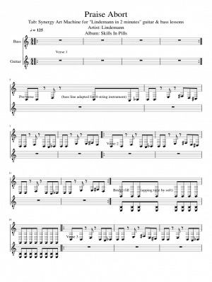 Click me to view sheet: Praise Abort