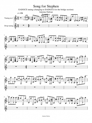 Click me to view sheet: Song for Stephen
