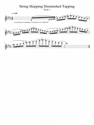 Click me to view sheet: String Skipping Diminished Tapping
