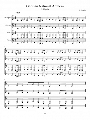Click me to view sheet: Deutsche Nationalhymne