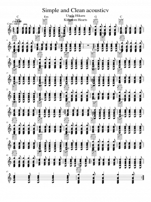 Click me to view sheet: Simple And Clean Acoustic