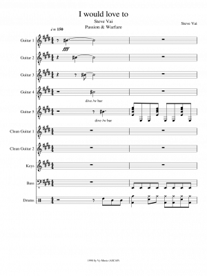 Click me to view sheet: I Would Love To