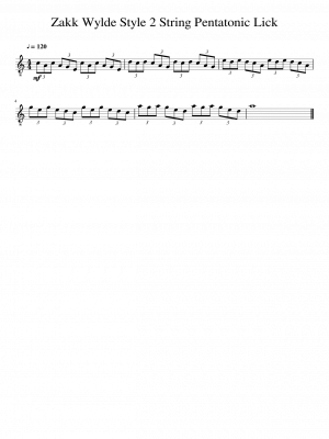 Click me to view sheet: Style 2 String Pentatonic Lick