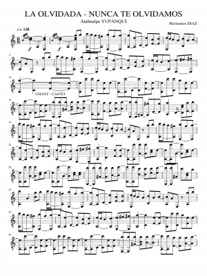 Click me to view sheet: LA OLVIDADA - NUNCA TE OLVIDAMOS